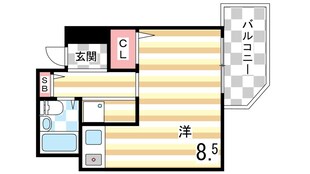 アルテハイム神戸県庁前の物件間取画像